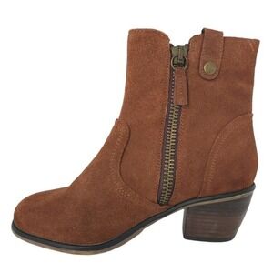 Steve Madden Tan Brown Suede‎ Zipper Ankle Boots- Size 7.5
